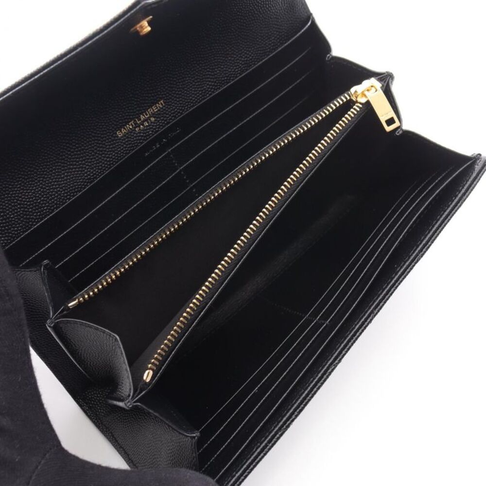 Yves Saint Laurent Leather Monogram Wallet - Picture 2 of 4